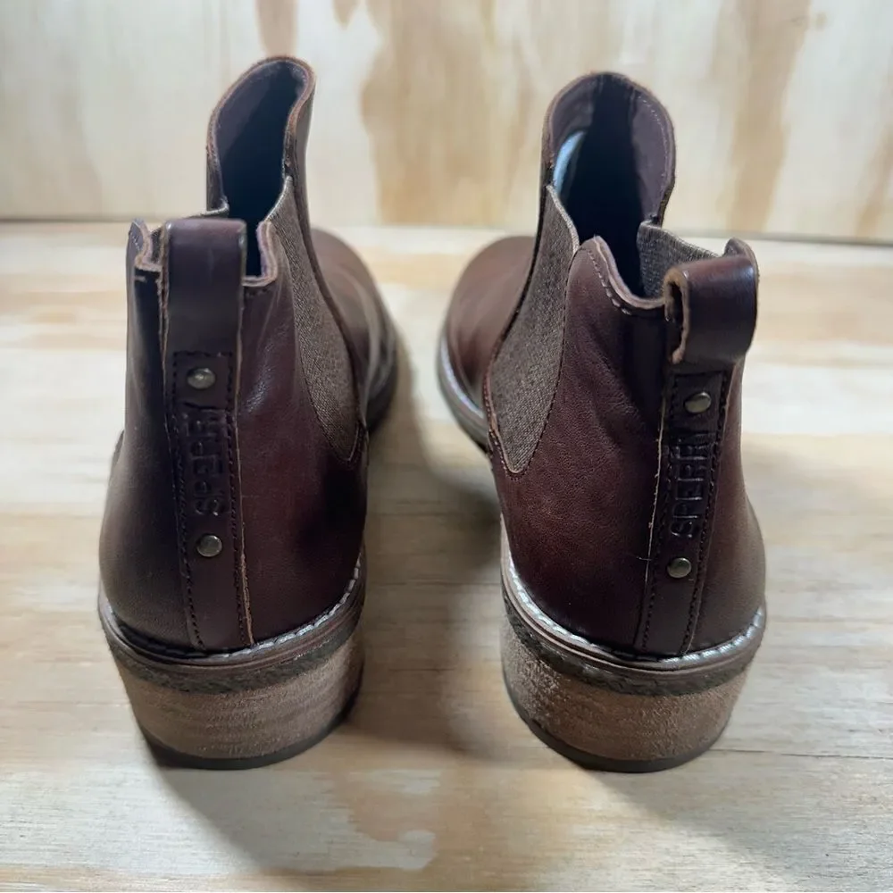 Sperry Dark Brown Ankle Booties Women’s Size 10